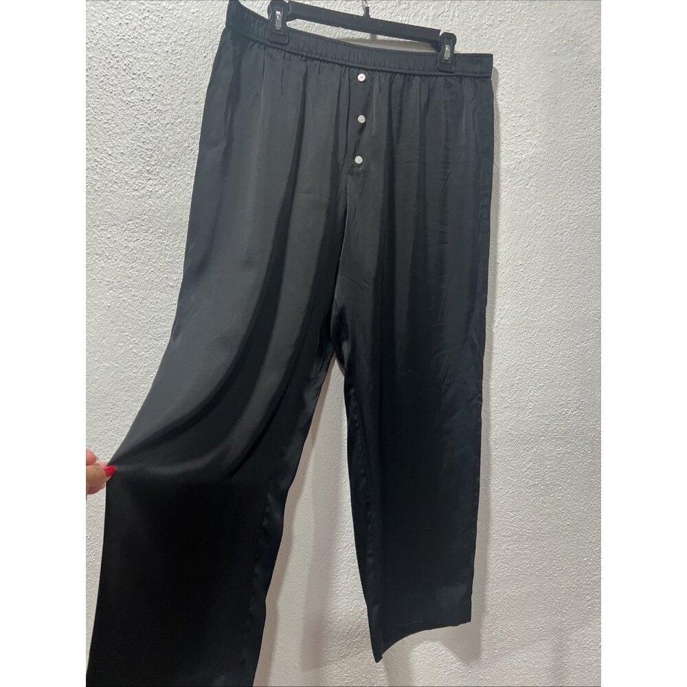 Anthropologie Ribbed Dark Navy Pull On Pajama Lounge‎ Pants 100%viscose